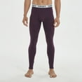 thumbnail image 4 of Youmylove Thermal Pants For Men Autumn Winter Bottoms Warm Thin Long Youth Slim Mid Low Waist Line Pants Cotton Pants Lined Thermal Underwear Bottoms, 4 of 6