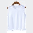 thumbnail image 1 of 1 Uds. Tops para hombre, chaleco de seda helada, ropa exterior, camisetas sin mangas transpirables con agujeros de malla de secado rápido, chaleco fresco de verano, tanques de viaje para playa, 1 of 5