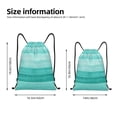 thumbnail image 4 of Bingfone Teal Turquoise Drawstrings Backpacks Bags For Men Women Gym Drawstrings Bag, 4 of 9