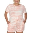 thumbnail image 5 of White Mark Women's Plus Size 2 Piece Top & Shorts Lounge Set, 5 of 6
