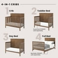 thumbnail image 4 of Child Craft Atwood 4-in-1 Convertible Crib, Chevron Panel Design, 3 Mattress Heights, Cocoa Bean Brown, 4 of 8