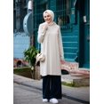 thumbnail image 2 of Viscose Fabric Crew-Neck Tunic - Pelican - Refka Basic, 2 of 8