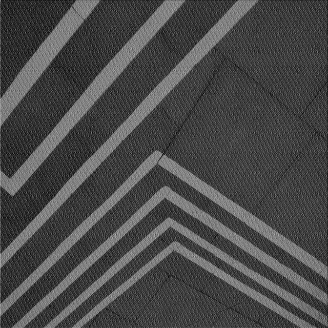 Ahgly Tapis d'Intérieur Lavable en Machine Carré Transitionnel Charbon Noir, 5 Pieds Carré