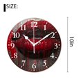 thumbnail image 2 of 10 Inch Wall Clock Battery Operated Silent Clock Decorative for Office, Kitchen, Outdoor, Living Room，Kiss Red Lipstick Mark Natural, 2 of 4