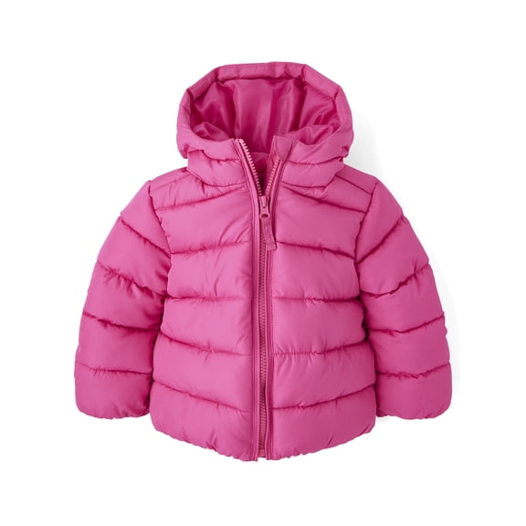 The Children's Place Toddler Girls Long Sleeve Hooded Puffer Jacket, Sizes 12M-5T