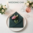 thumbnail image 2 of REGALWOVEN Set of 12 Cloth Napkins, Cotton Washable and Reusable Table Dinner Napkins for Restaurant, Weddings, Events Dark Green 16x16inch, 2 of 6