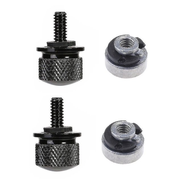 Sujetador de asiento de motocicleta, juego de 2 tornillos de asiento de motocicleta de aluminio cromado billet