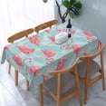 thumbnail image 5 of Flamingo Palm Leaf Tablecloths Polyester Table Cloth for Kitchen Dinning Table Washable Table Cover for Parties Wedding Picnic, 5 of 6