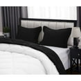 thumbnail image 5 of DNG Creations 3 Piece Reversible Diamond Pattern Comforter All Season 550 GSM - Full/ Queen - Size ( Black/White Colour ) 800 Threads Count, 100% Egyptian Cotton, 5 of 7