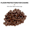 thumbnail image 5 of 100 PCS Chair Table Furniture Leg Bottom Feet Plastic Pads Glides Skid Nail Wood Floor Protector Noise, 5 of 9