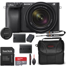 Sony a6400 Mirrorless Camera 18-135mm Lens Bundle   Extra Battery, 64GB Memory Card, Case & More (International Version)