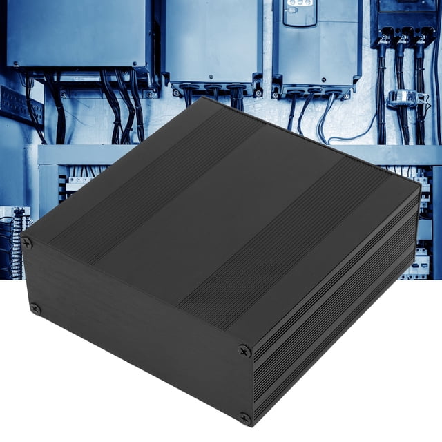 Cajas eléctricas caja de placa de circuito impreso de aluminio negro tipo dividido DIY Electronic Project Enclosure Case adopta un diseño de tipo dividido ANGGREK Otros