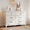 White, variant on Farmhouse 6 Drawers Dresser for Bedroom, 47" W Modern Dresser with Metal Handle, Thickened Desktop, Wood Rustic Chest of Drawers for Bedroom, Hallway, Entryway