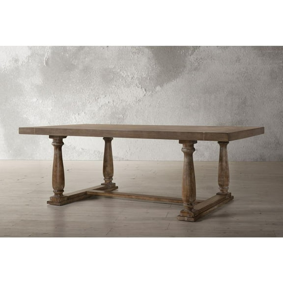 ACME Bernard Rectangular Dining Table in Weathered Oak