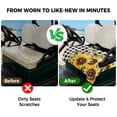thumbnail image 4 of Golf Cart Seat Covers for 2 Seater,Sunflower Plaid Microfiber Cart Seat Towel Blanket,Black White Checkered Yellow Floral Absorbent Breathable Non Slip Bench Seats Protector for Golf Course 51"x31", 4 of 9