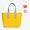 Vibrant Yellow, variant on EVA Tote Bag for Women Lightweight Rubber Beach Travel Handbag