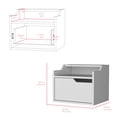 thumbnail image 6 of Miekor Floating Nightstand Chester, Bedroom, White W2US608, 6 of 7