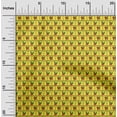 thumbnail image 1 of oneOone Cotton Cambric Yellow Fabric Merry Christmas Sewing Material Print Fabric By The Yard 42 Inch Wide, 1 of 4