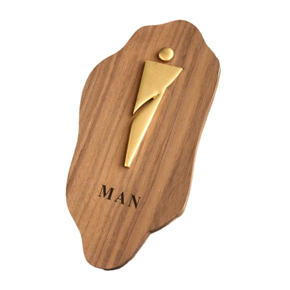 Letrero de inodoro Perfecl Madera Universal 25cmx12cm Hombre