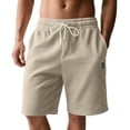 thumbnail image 5 of EOYWHK Golf Shorts with Pockets Elastic Waist Drawstring Mens Golf Shorts Soft Lightweight Breathable for Hiking Camping Travel Casual Wear Khaki, Size XXL, 5 of 7