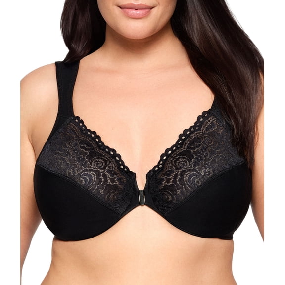 Glamorise Posture Back Front-Closure WonderWire Lace Underwire Bra 1255 (Women's & Women's Plus)