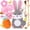9 Pack (Pink-Bunny), variant on 9 Pack Luxury Puppy Chew Toys for Teething Small Dogs, Squeaky Ball, Rope, and Interactive Dog Toys for Puppies