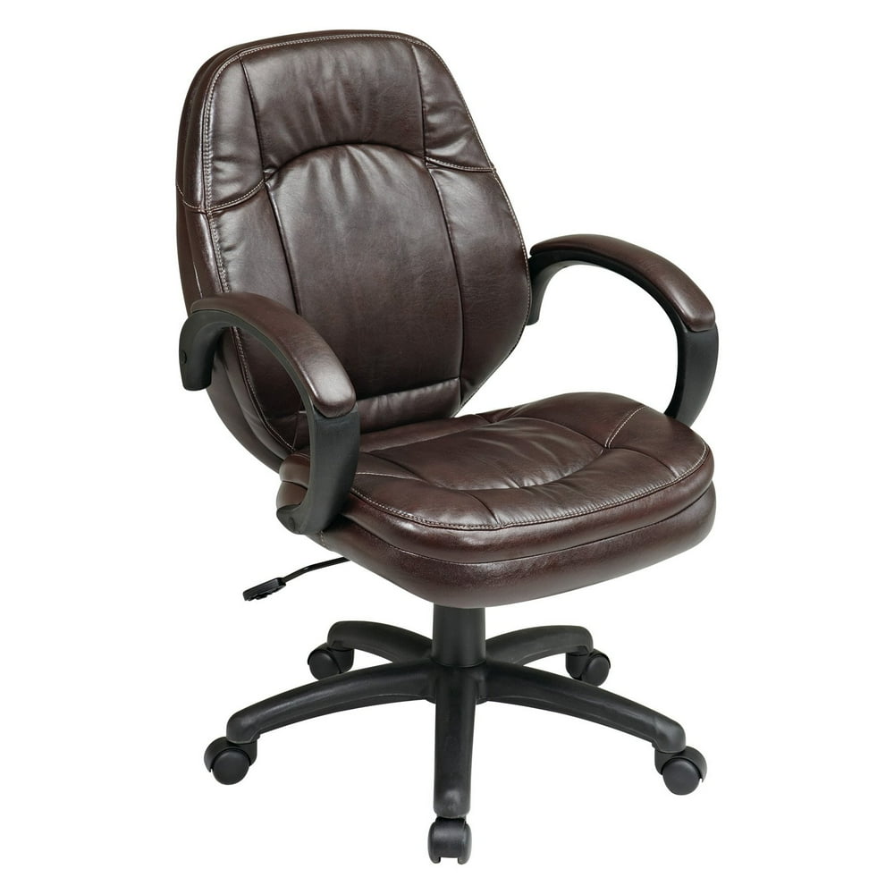 Office Star Products Deluxe Chocolate Faux Leather Managers Chair