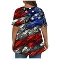thumbnail image 4 of SELONE 4th of July Women's T-Shirts Star Stripe Pullover Crewneck Short Sleeve Tops Patriotic Graphic Clothes, 4 of 5