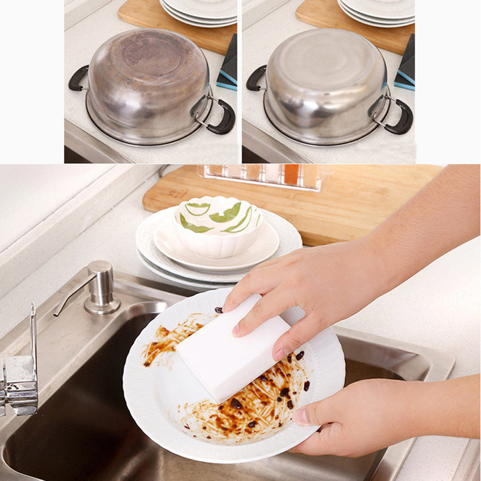 Nano Kitchen Cleaning Decontamination Sponge Block Wipe, Cleaning Tool ...