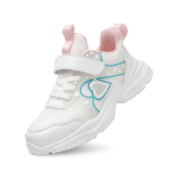 Shadoumai Girls Light Up Sneakers Running Shoes Breathable Mesh Athletic Footwear for Kids Non Comfortable Fashion Sports Casual