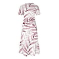 thumbnail image 4 of IROINNID Summer Dresses for Women Women Wedding Guest Maxi Dresses with Short Sleeve and Round Neck Printed Summer Casual Outfits Dress, 4 of 5