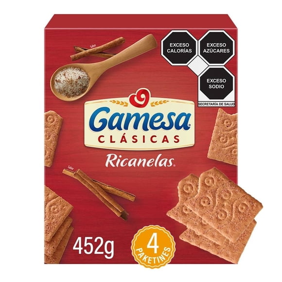 Galletas Gamesa Clásicas Ricanelas sabor canela 452 g