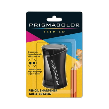 Prismacolor Premier Handheld Manual Pencil Sharpener, 2 Holes, Black, 1 Count