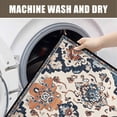 thumbnail image 2 of Washable Vintage Kitchen Mat 31"x20" Non Slip Soft Plush Low Profile Kitchen Rug, Distressed Medallion Oriental Style Sink Mat for Laundry Room Bedroom Office, 2 of 6