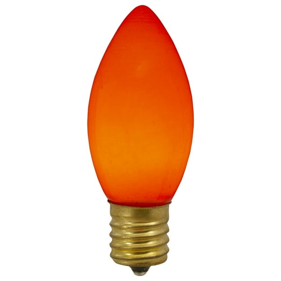 Pack of 4 Orange C9 Opaque Christmas Replacement Bulbs