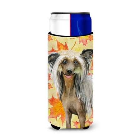 

Carolines Treasures BB9920MUK Chinese Crested Fall Michelob Ultra Hugger for slim cans Slim Can multicolor
