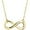 Gold, variant on Stainless Steel Infinity Style Charm Promise Statement Classic Plain Collar Necklace