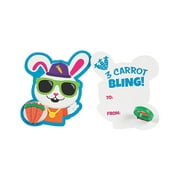 3 Carrot Rubber Ring On Card - Jewelry - 12 Pieces