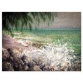 thumbnail image 2 of Rivage Rocheux avec Vagues Blanches - Grande Impression sur Toile de Bord de Mer, 2 of 3