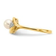 thumbnail image 4 of 14K Yellow Gold Ring Band Pearl (06) June Freshwater Round Diamond, 4 of 5
