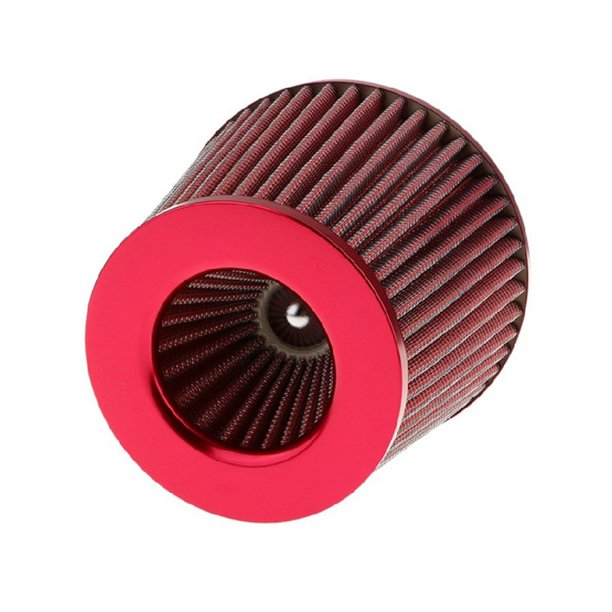 Riwesomey Filtro de aire para coche Universal, cono de malla deportiva de alta potencia de 3 pulgadas, Kit de inducción de admisión de aire Vehículos, repuestos y accesorios Mis Rojo