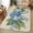 CornflowerBlue SpringGreen Beige, variant on Large Area Rug 63"x78.7", Hydrangea Flower Absorbent Non Slip Indoor Outdoor Carpet, Pastoral Blue Bow Floral Spring Lraf Low Profile Floor Rug Doormat for Home Living Room Dining Room Bedroom Office