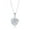 White, variant on AVORA 925 Sterling Silver White Crystal Heart Pendant Necklace with 18" Chain