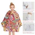 thumbnail image 6 of Red Pioneer Flower and Paisley Pattern Blanket Hoodies for Kids 6-13YR Oversize Wearable Blanket Hoodies for Boys Girls Teens, 6 of 7