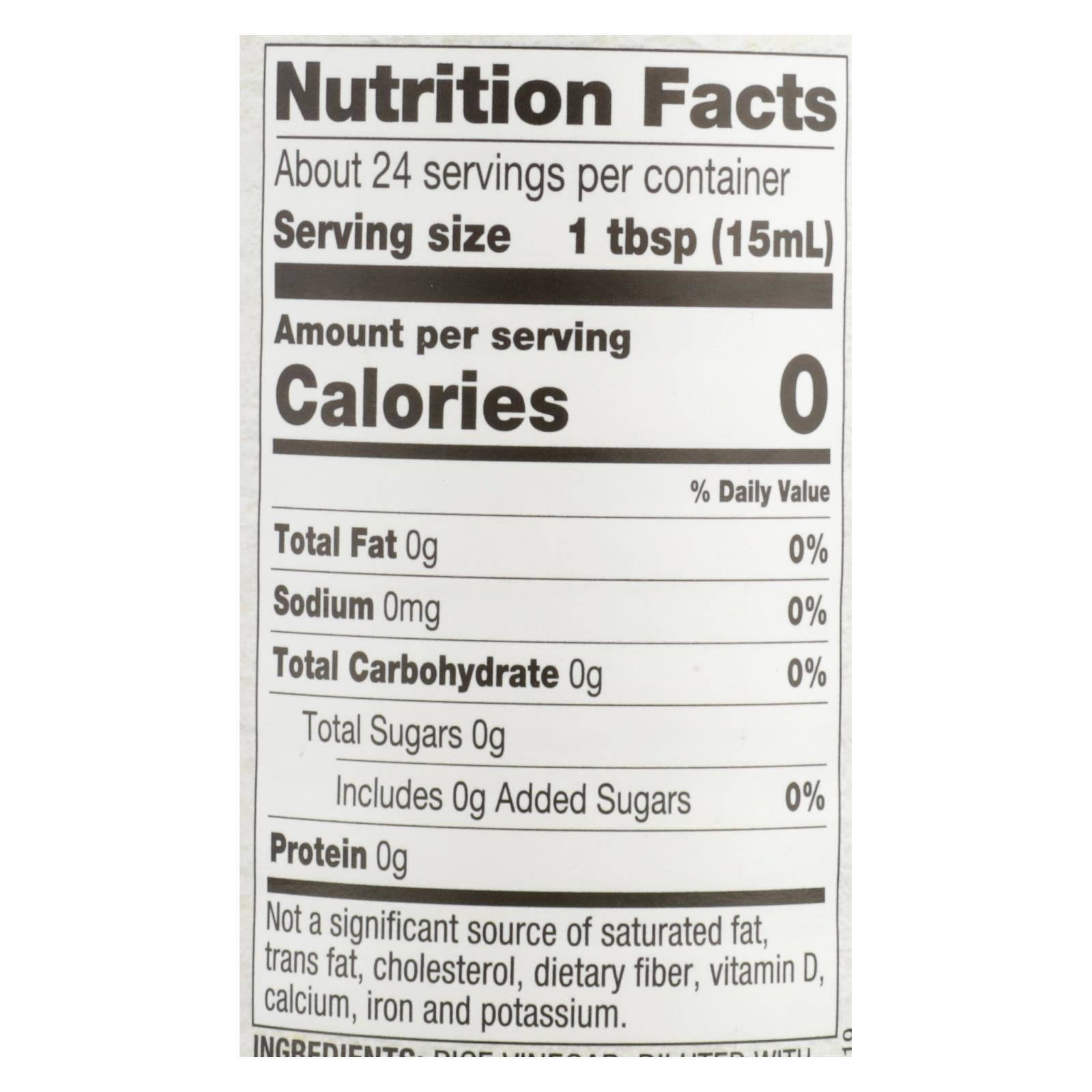Nakano, Natural Rice Vinegar Vinegar, Case Of 6, 12 Oz