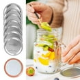 thumbnail image 5 of Canning Lids Regular Mouth for Ball/Kerr Jars, Split-Type Metal Jar Lids with Silicone Seals, Silver, 14 PCS, 5 of 10