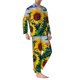 thumbnail image 2 of Fotbe Landscape With Sunflowers Pijama de Hombre con Estampado de Manga Larga, Conjunto de 2 Piezas, Ropa de Dormir Suave y Cómoda con Bolsillos-Medium, 2 of 7