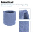 thumbnail image 4 of Unique Bargains Pair Sweat Absorbing Wrist Sweatbands Athletic Cotton Terry Cloth Lake Blue 8x8cm, 4 of 6