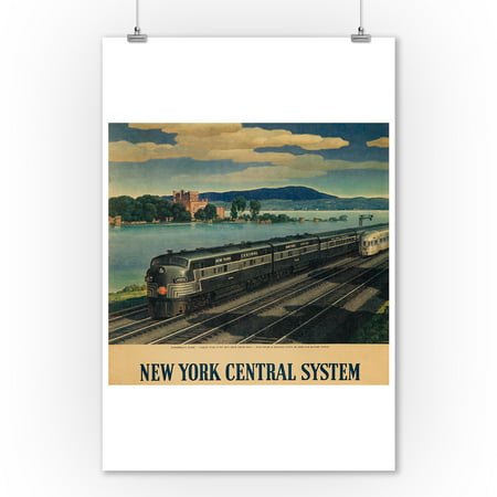 New York Central System - Bannerman's Island Vintage Poster (artist: Ragan) USA c. 1940 (9x12 Art Print, Wall Decor Travel (Best Travel System For Baby Ireland)