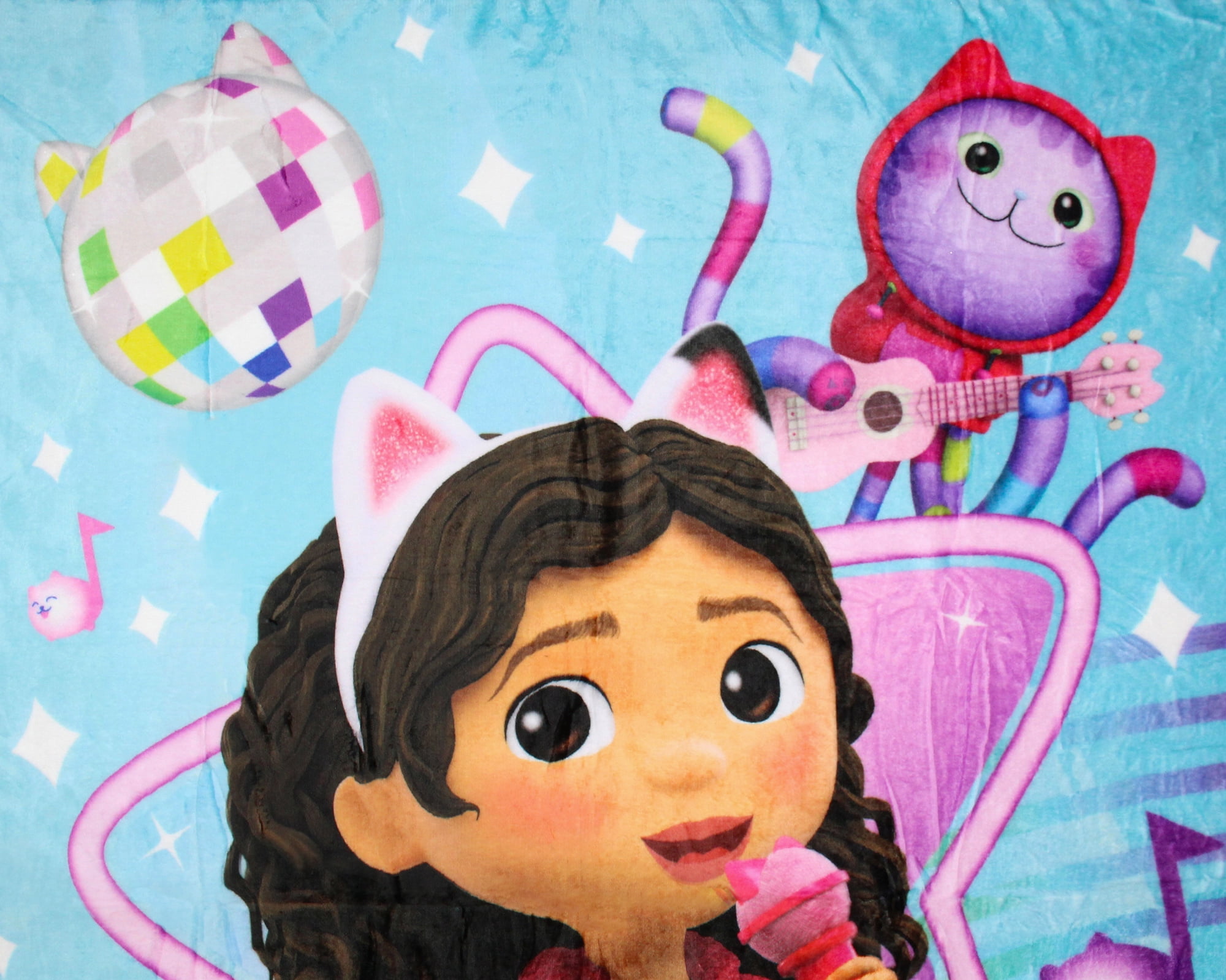 Gabby's Dollhouse Gabby Cats Concert DJ Catnip Pandy Paws Throw Blanket 46"x60" Soft Fleece Throw Blanket for Bed Couch